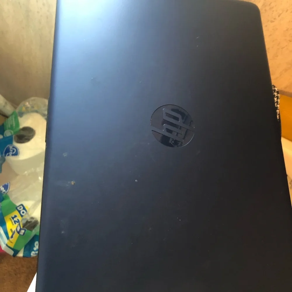 HP Black Slim Laptop with Thin Bezels and Matte Finish